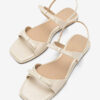 Giày Sandal Cao Gót Quai Chéo Buckle Đính Đá