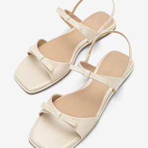 Giày Sandal Cao Gót Quai Chéo Buckle Đính Đá