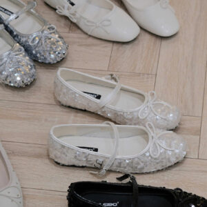 Giày Búp Bê Phối Nơ Bọc Toecap